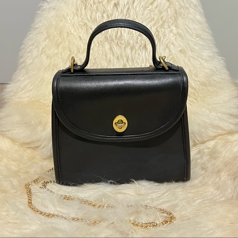 Vintage Coach Regina Satchel Crossbody Bag 9983 Black